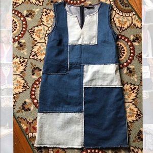Denim Patchwork Dress 🌞
